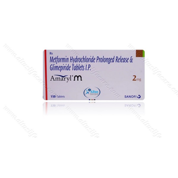 Amaryl M 2mg Tablet (Glimepiride 2mg / Metformin 500mg)