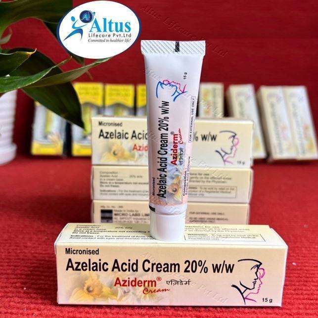Buy Aziderm 20% Cream 15gm Online | Azelaic Acid 20%