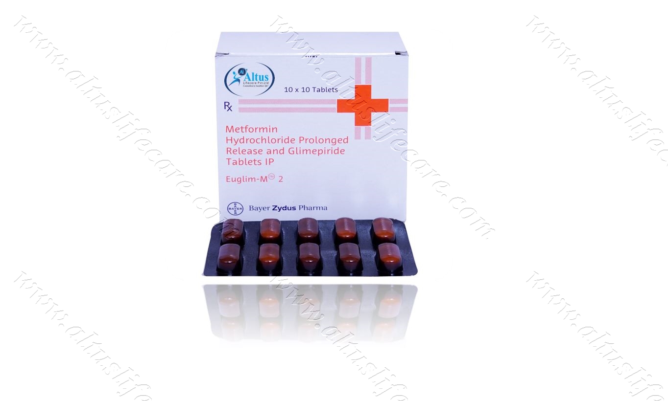 Euglim-M 2 Tablet (Glimepiride 2mg / Metformin 500mg)