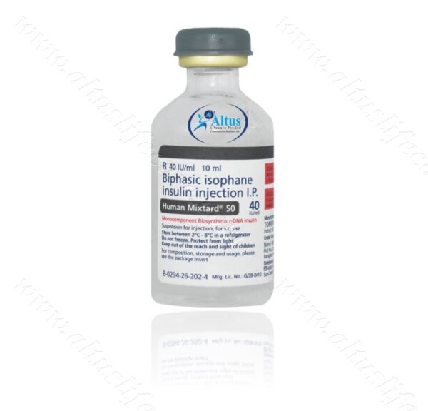 Human Mixtard 50 Injection 40IU ml 1