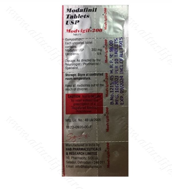 Modvigil 200 mg Tablets